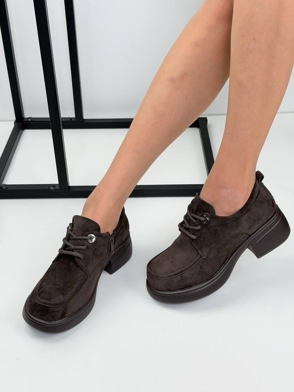 ,коричневые полуботинки,полуботинки женские,женская ,полуботинки respect premium коричневые полуботинки из натурального велюра