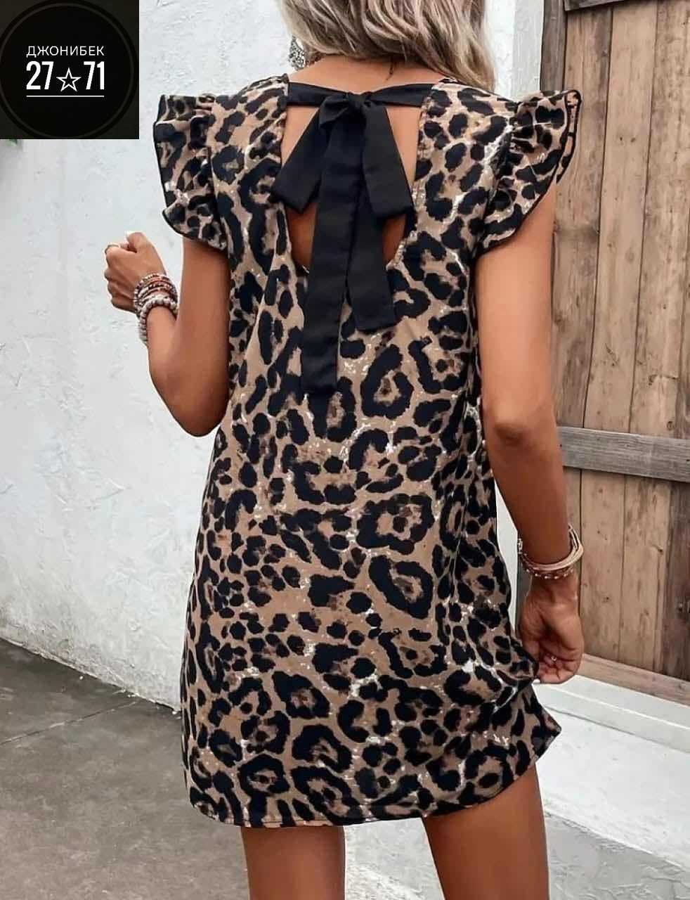 платье женская,платья платье летнее,платье туника повседневная,платье женское летнее,платье с леопардовым принтом