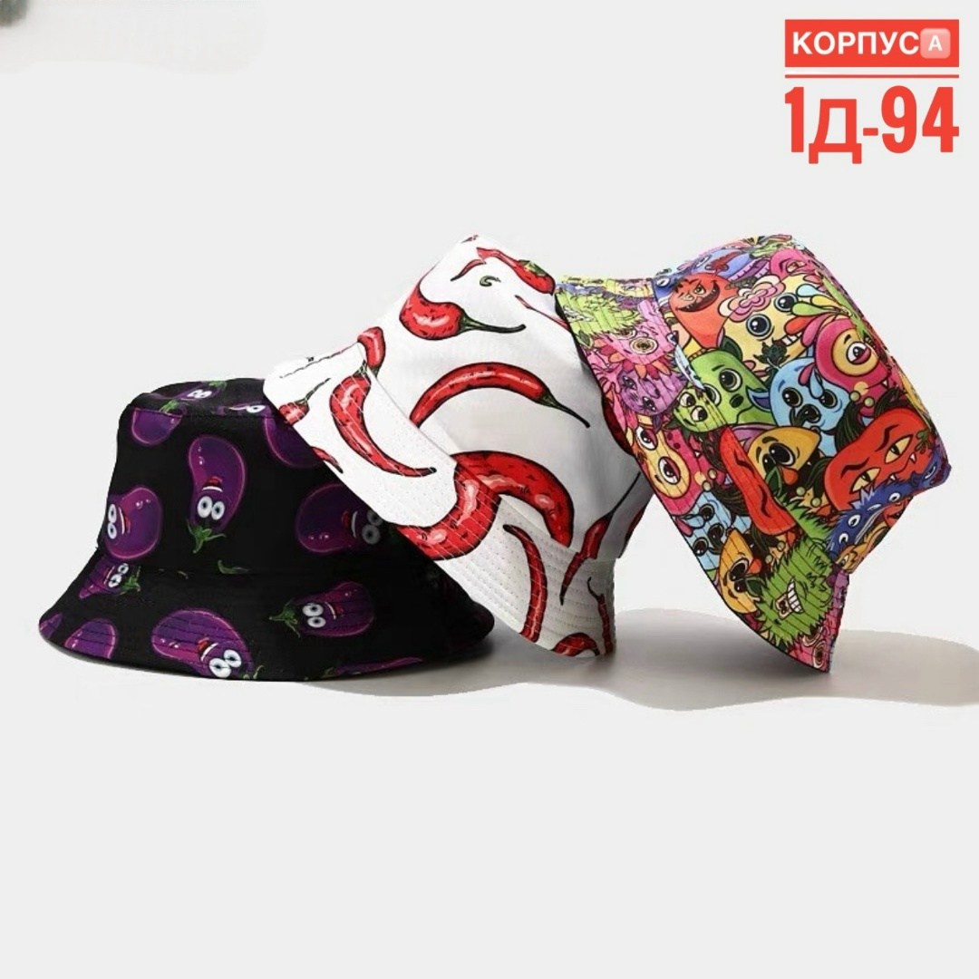 панама с бананами,панама с принтом,двухсторонняя панама,панама летняя,панамка с бананами