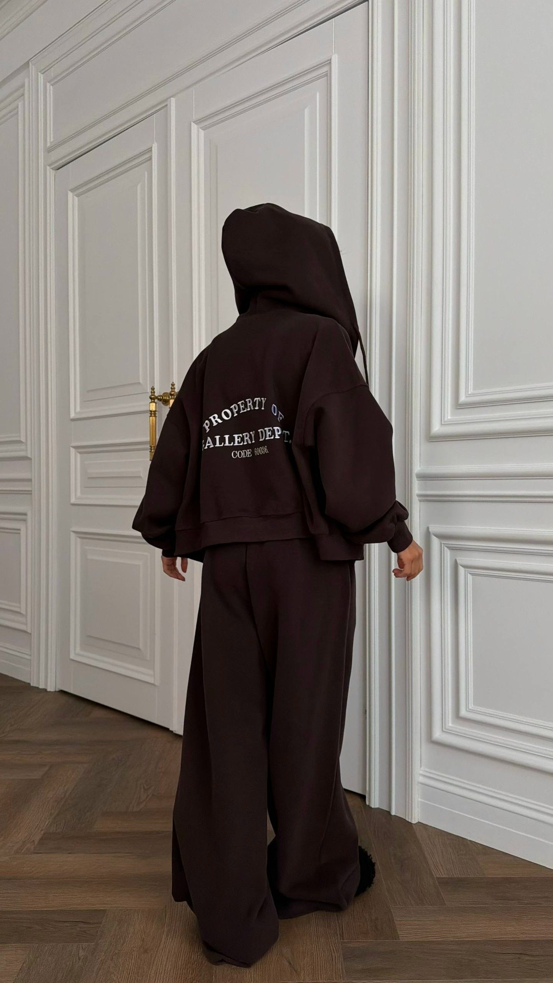 костюм женский,укороченное худи на молнии шоколадного цвета,костюм женский на флисе