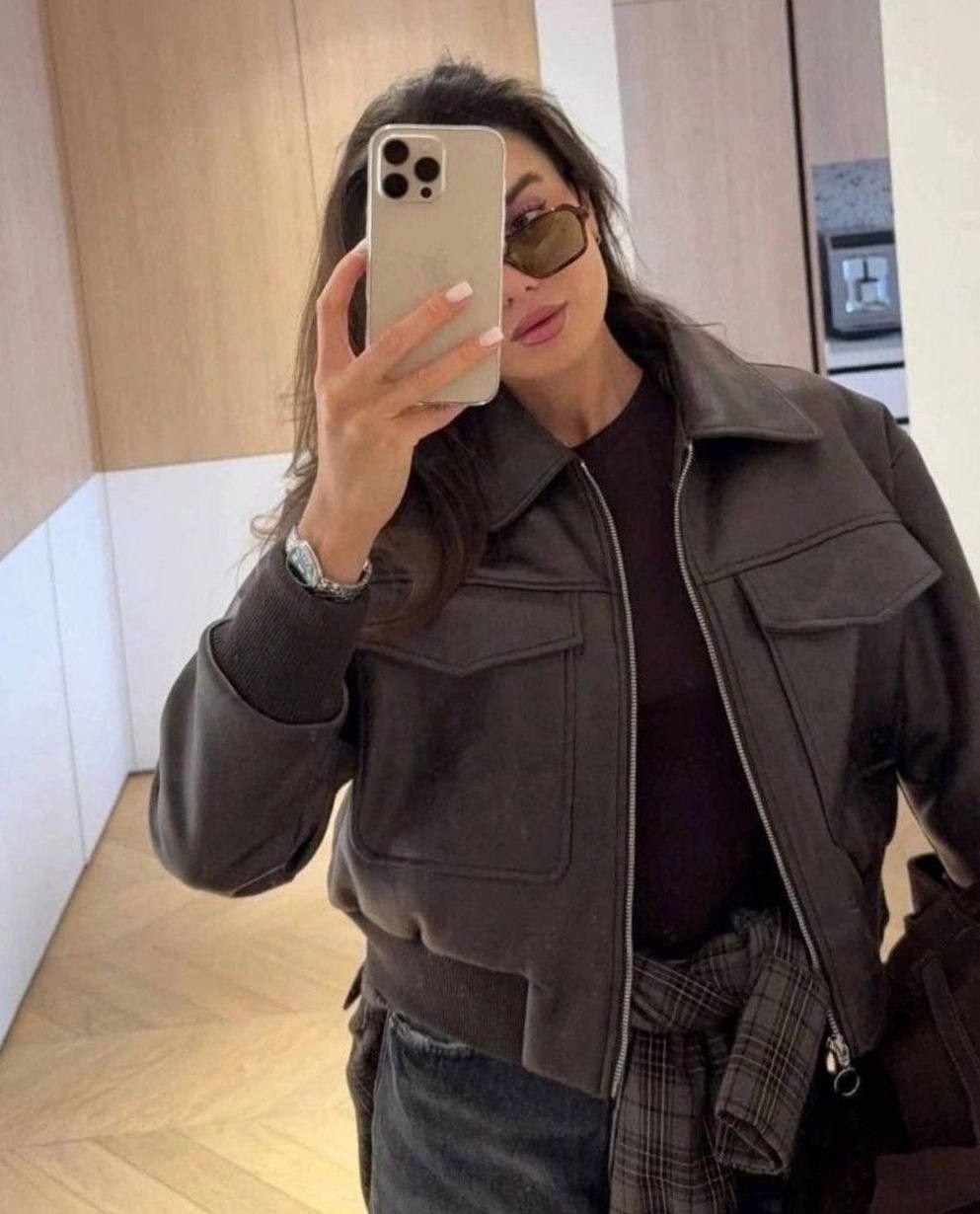 женская кожаная куртка,куртка кожаная,куртка бомбер,куртка бомбер оверсайз кожаная c&c fashion,женская куртка