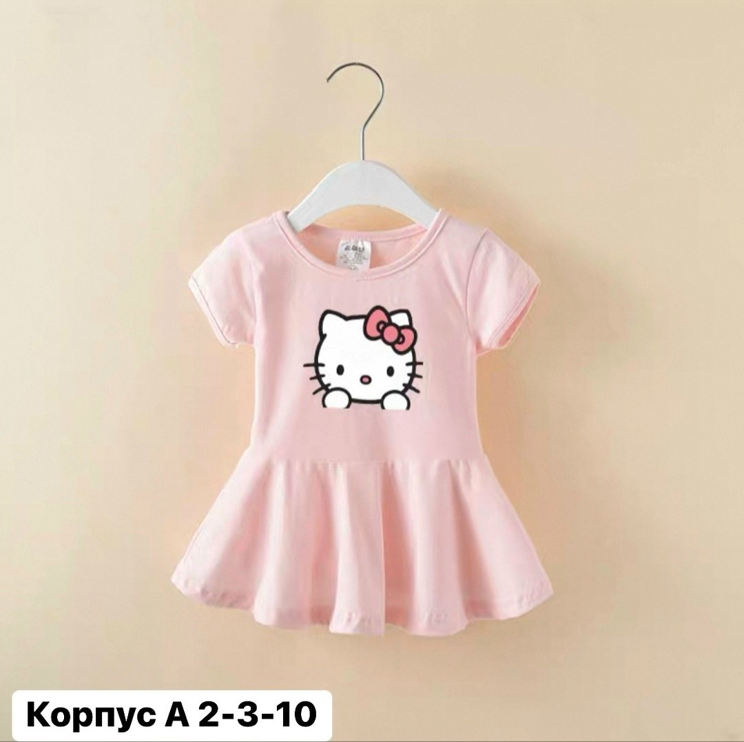 платье хелло китти для девочек,платье hello kitty хлопок девочки 4-6 лет,детское платье,платье для девочек,модное детское платье