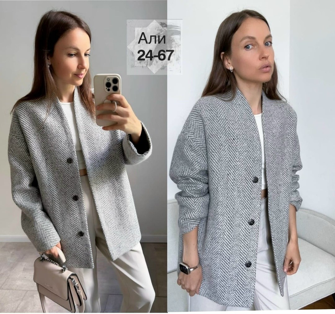 пальто короткие,полупальто,пальто жакет,жакет,пальто женское каляев 67143 серое 52 ru