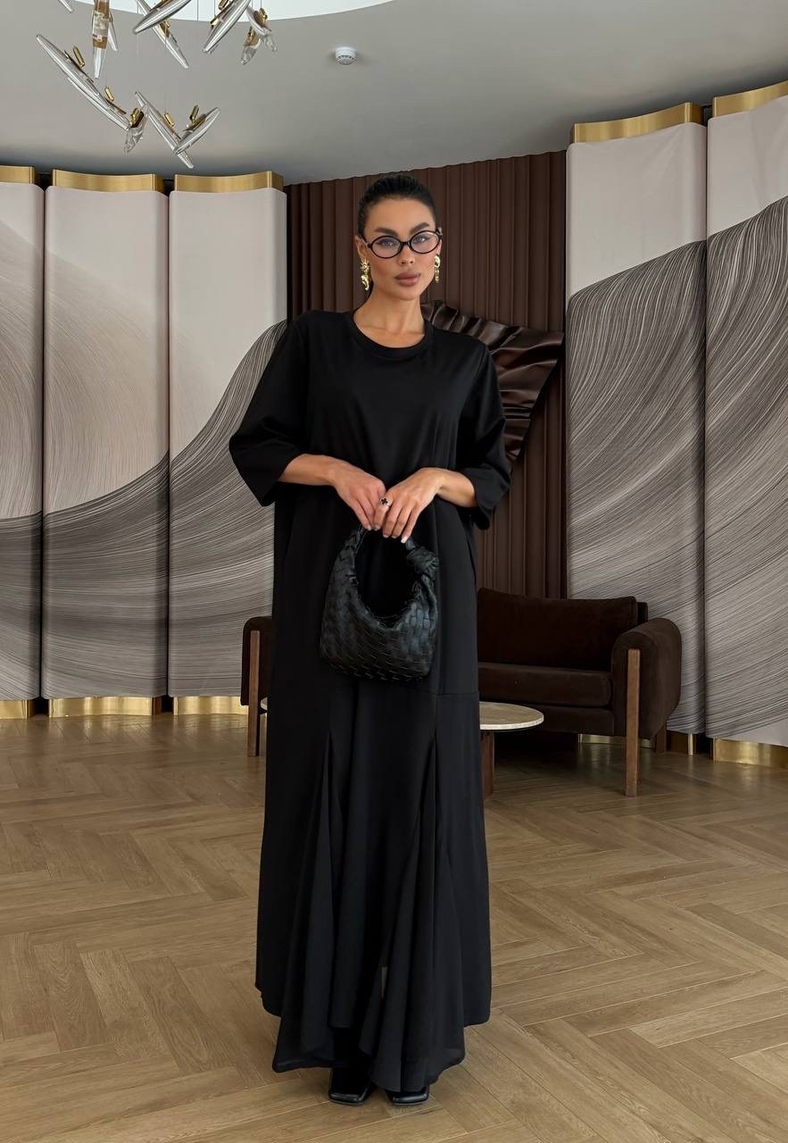 длинное платье,стильное платье,свободное платье,женские длинные платья,платье черное