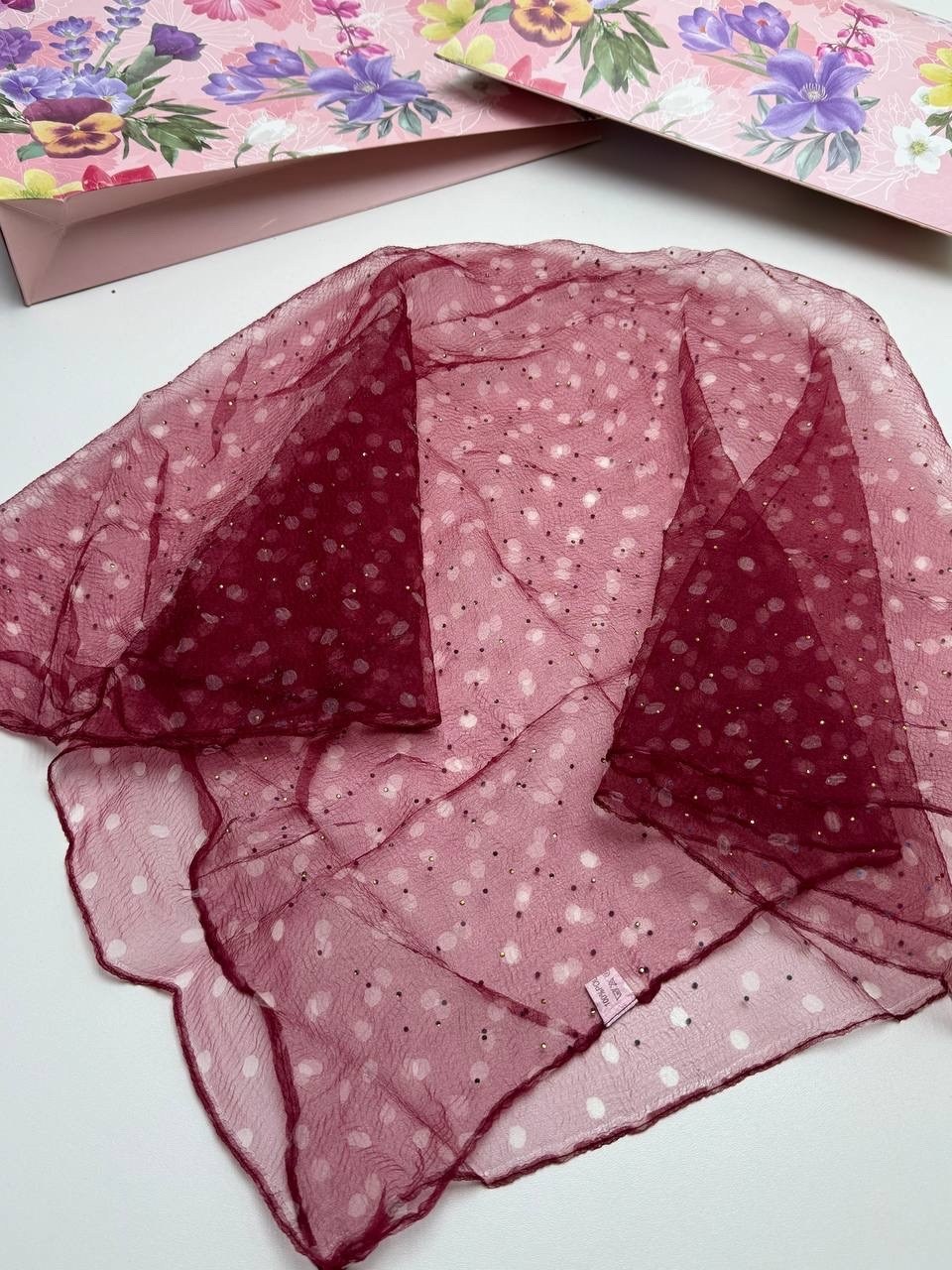 женские платки,шарфы и платки,красивый платок,органза с мушкой,шарф женские