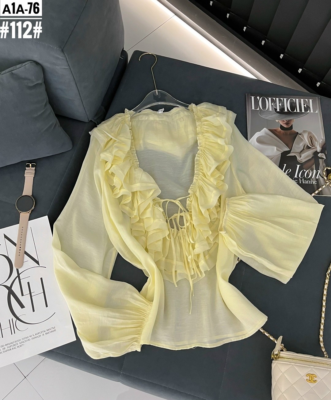 блузка с оборками,блузка желтая,модная блузка,шифоновая блузка,блузка женская