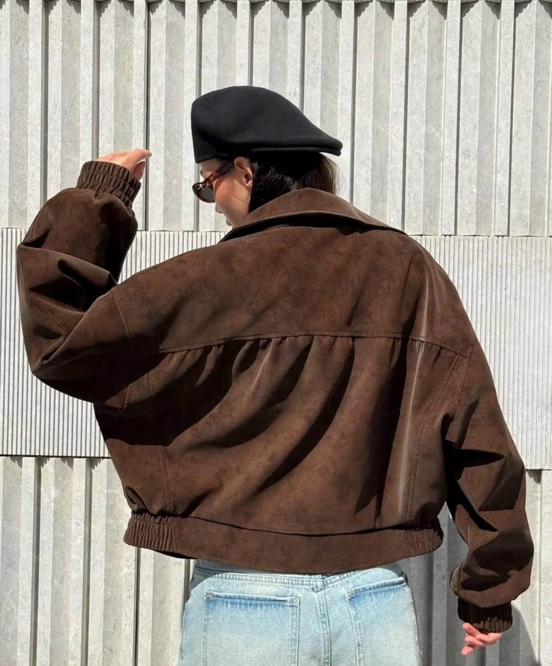 бомбер укороченный оверсайз замшевая куртка рабочего тренд saint shine,куртка из замши,женская куртка из замши,куртка из замши арт.5013242,куртка замшевая