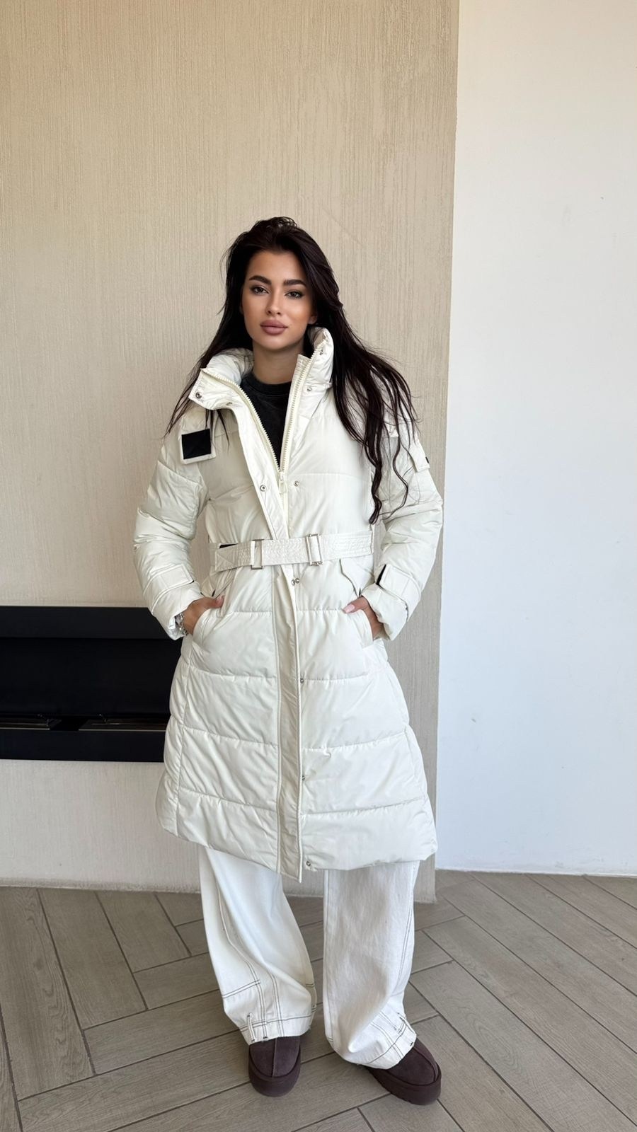 пуховик пальто женское,пальто утепленное молодежное зимнее женское светло-бежевого цвета,белый длинный пуховик,пуховик,пуховик женский