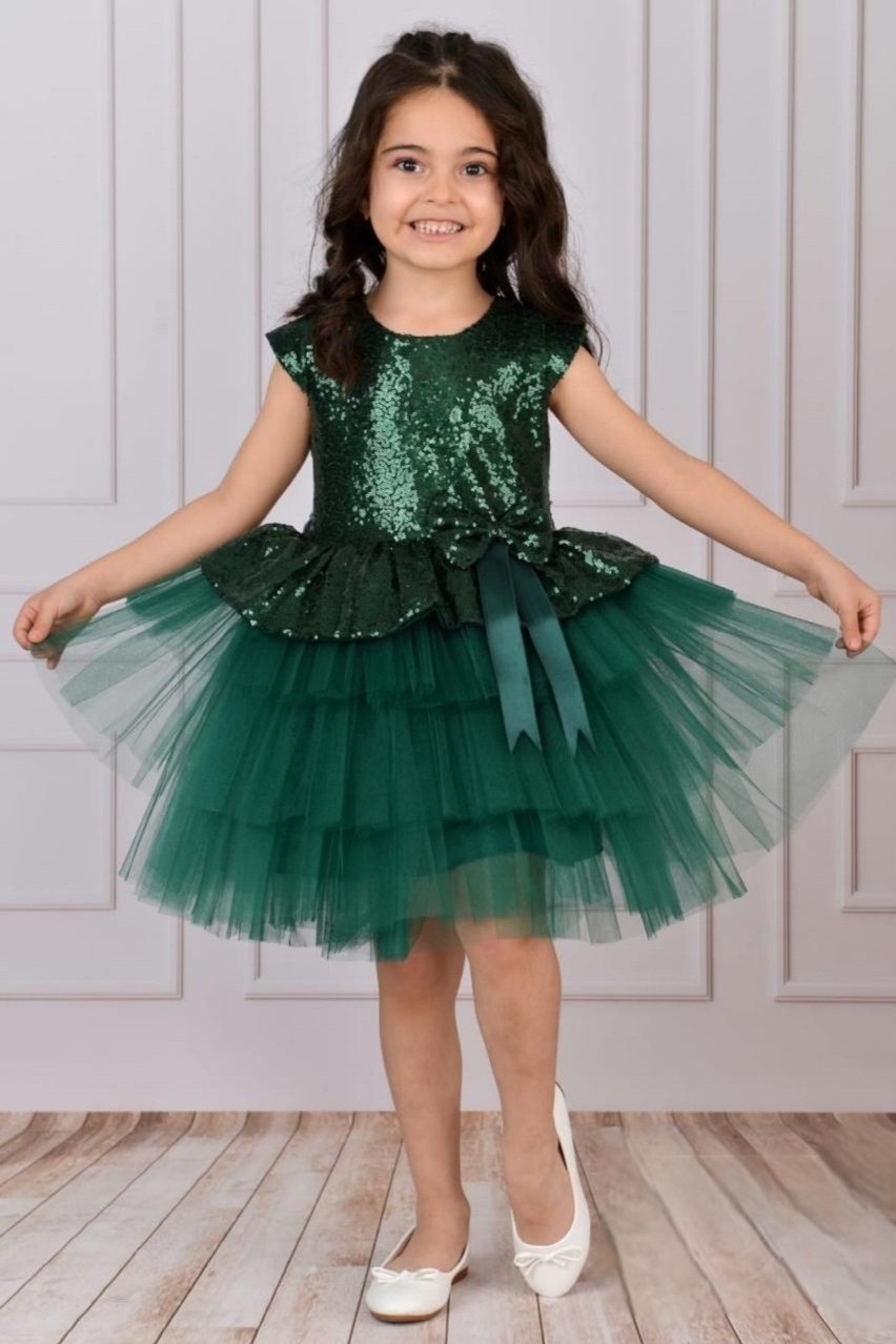 платье для девочек,изумрудное платье для девочки,платье нарядное,зеленое платье для девочки,зеленое платье для детей