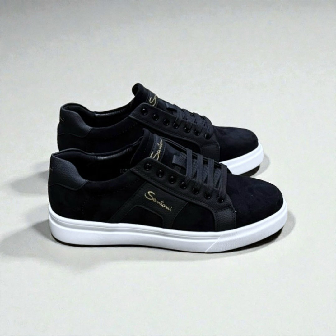 кеды мужские santoni,мужские кеды,,кроссовки для мужчин замш,кеды мужские кожаные santoni черные premium