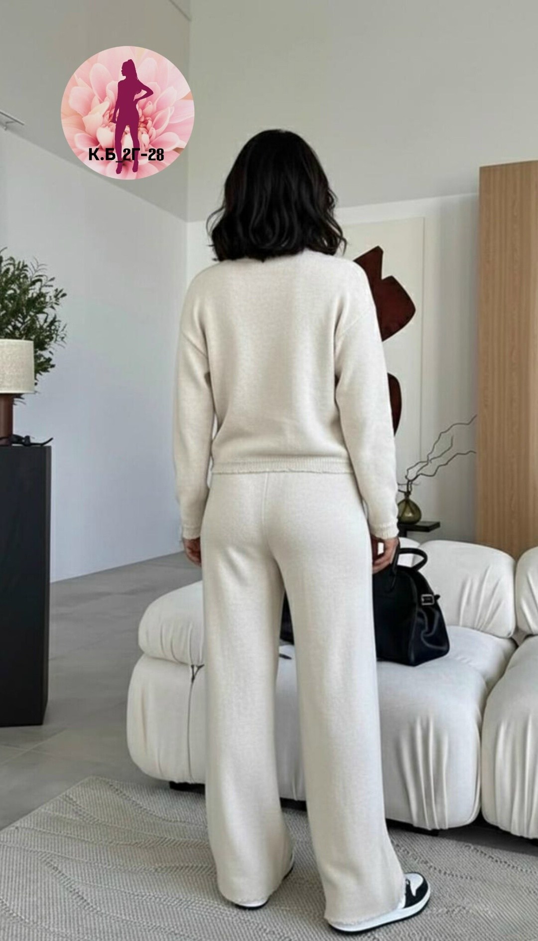 костюм с широкими брюками,кашемировый женский костюм,трикотажный костюм,трикотажный брючный костюм cast-up,брючный трикотажный костюм