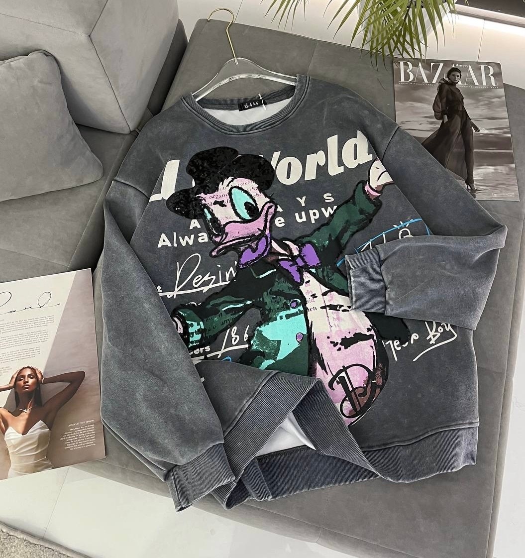 свитшот,женский свитшот,свитшот и толстовка,стильный свитшот,свитшот с принтом