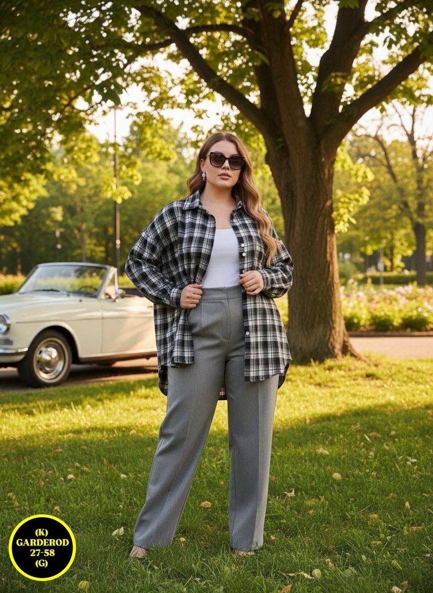 рубашка в клетку оверсайз divastyle 313691757,женская рубашка,костюм с рубашкой,повседневная рубашка,рубашка оверсайз в клетку