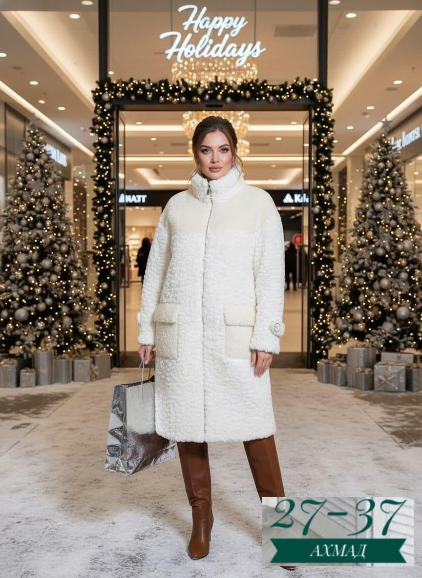 пальто чебурашка экошуба,пальто барашек,пальто классического кроя,меховое пальто,пальто женское зимнее