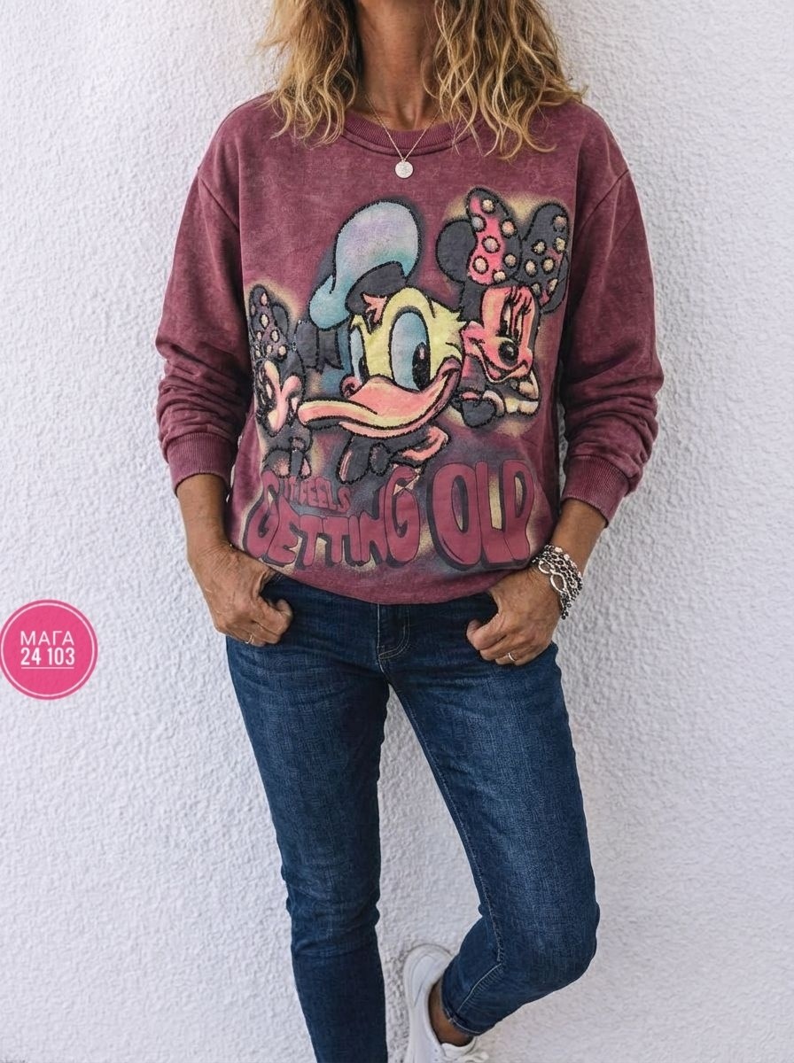 свитшот дисней,свитшот варенка миккимаус amour closet,свитшот,женская кофта,кофта с микки маусом женская