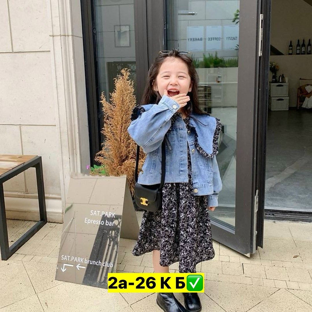 джинсовая куртка для девочек,корейская мода,джинсовая куртка,комплект одежды для девочек,детская одежда