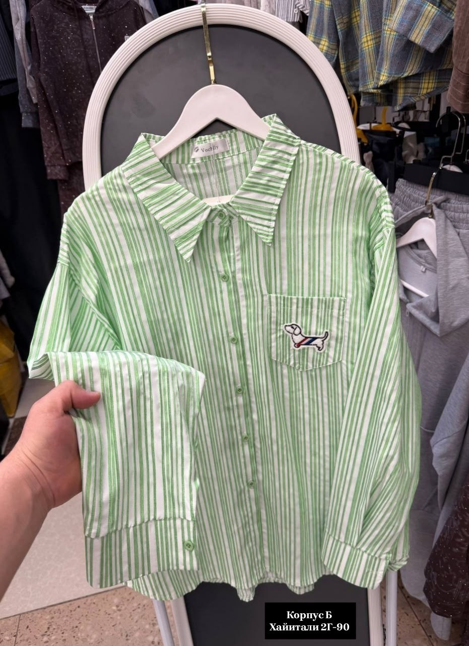 рубашка женская,рубашка в полоску,повседневная рубашка,рубашка хлопковая,рубашка