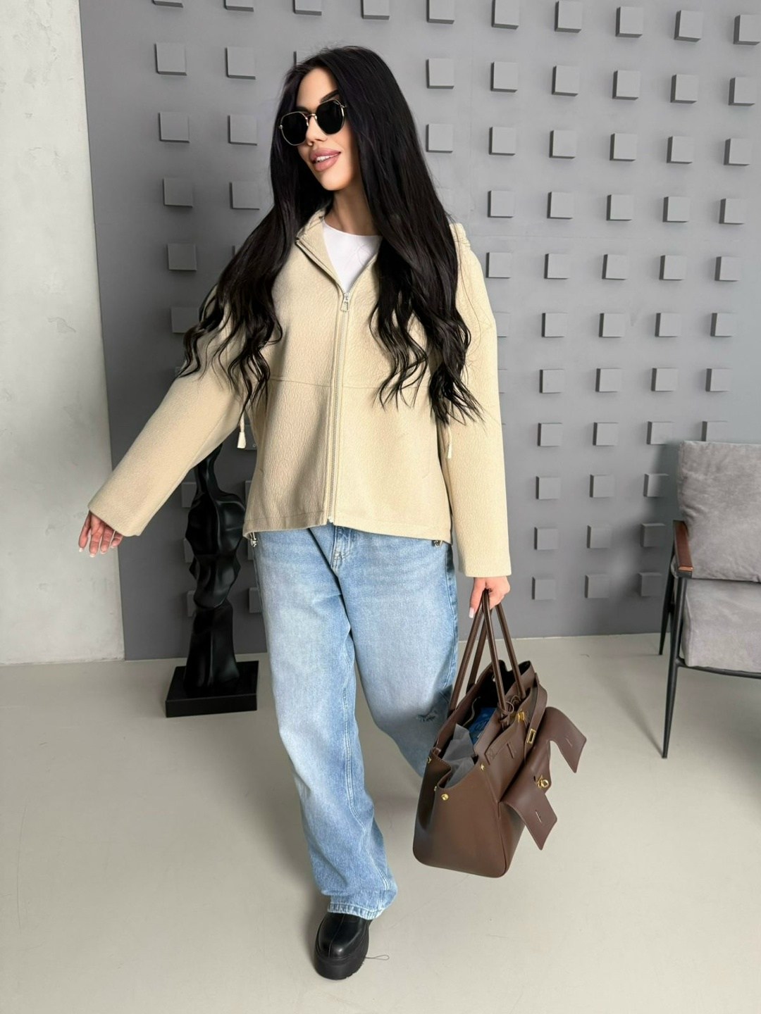 кардиган бежевый,модные образы,женские кардиганы,кардиган оверсайз