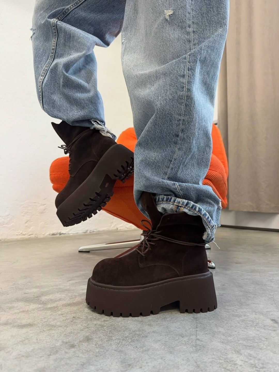 ботинки женские,,модные ботинки, женская,ботинки на платформе