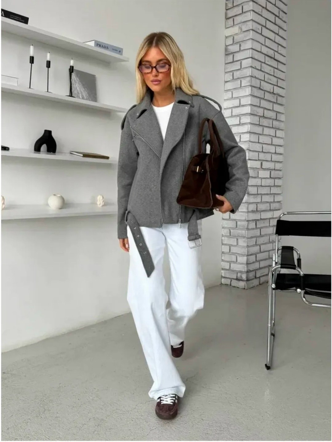 косуха куртка,косуха утепленная куртка демисезонная шерстяная missis mariyam 313501157,косуха оверсайз,серая косуха,куртка косуха оверсайз