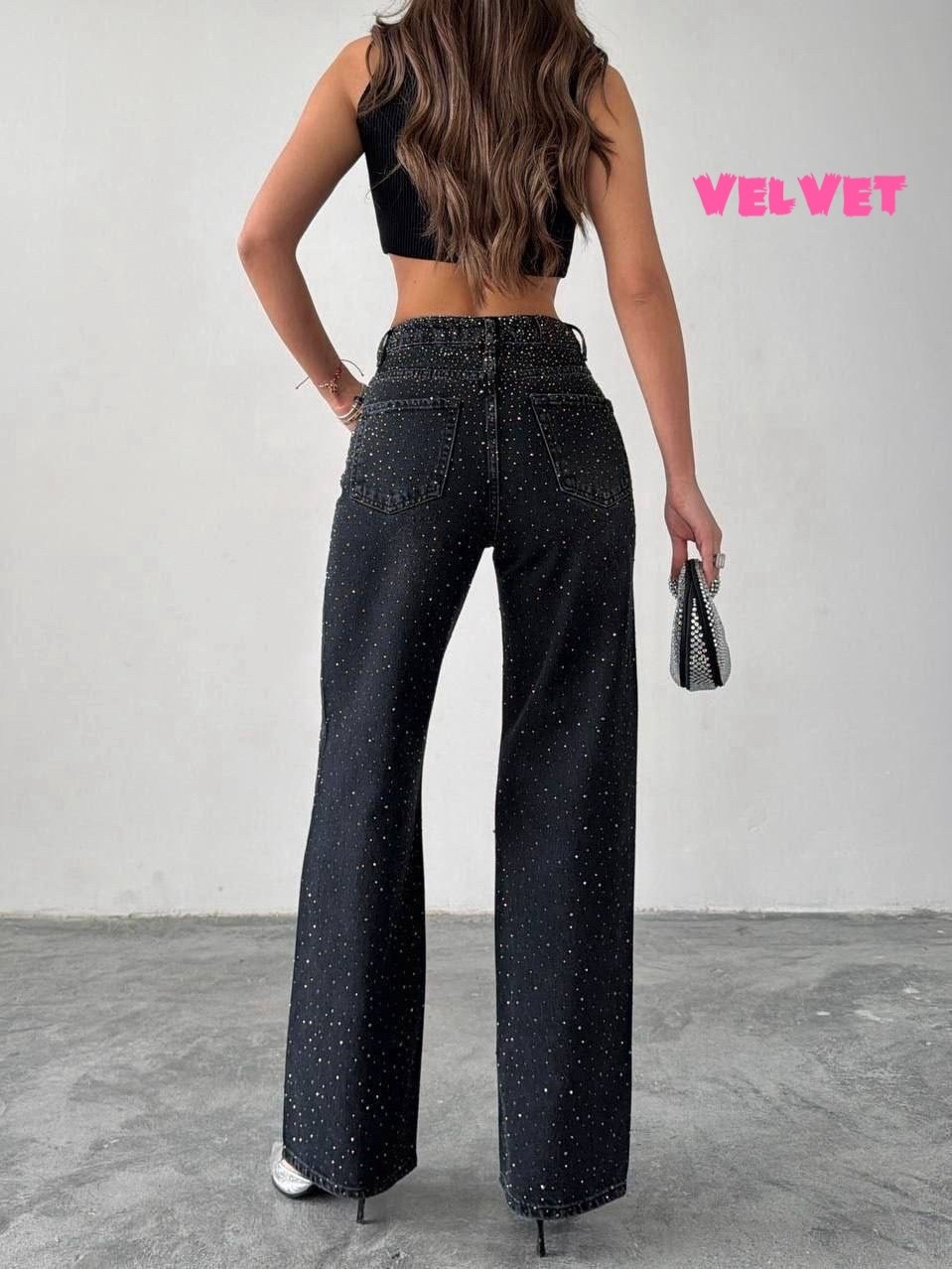 джинсы со стразами,женские джинсы со стразами,джинсы прямые со стразами высокая посадка sheez цвет черный,джинсы прямые со стразами высокая посадка sheez,джинсы клеш со стразами