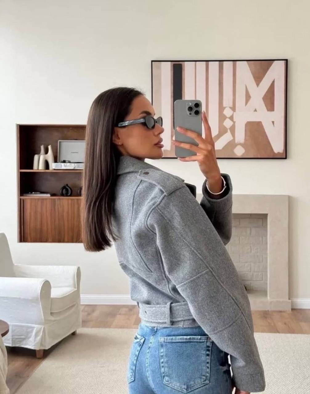 косуха женская шерстяная оверсайз kyfon,куртка косуха из пальтовой ткани женская,куртка косуха,модная женская куртка,косуха