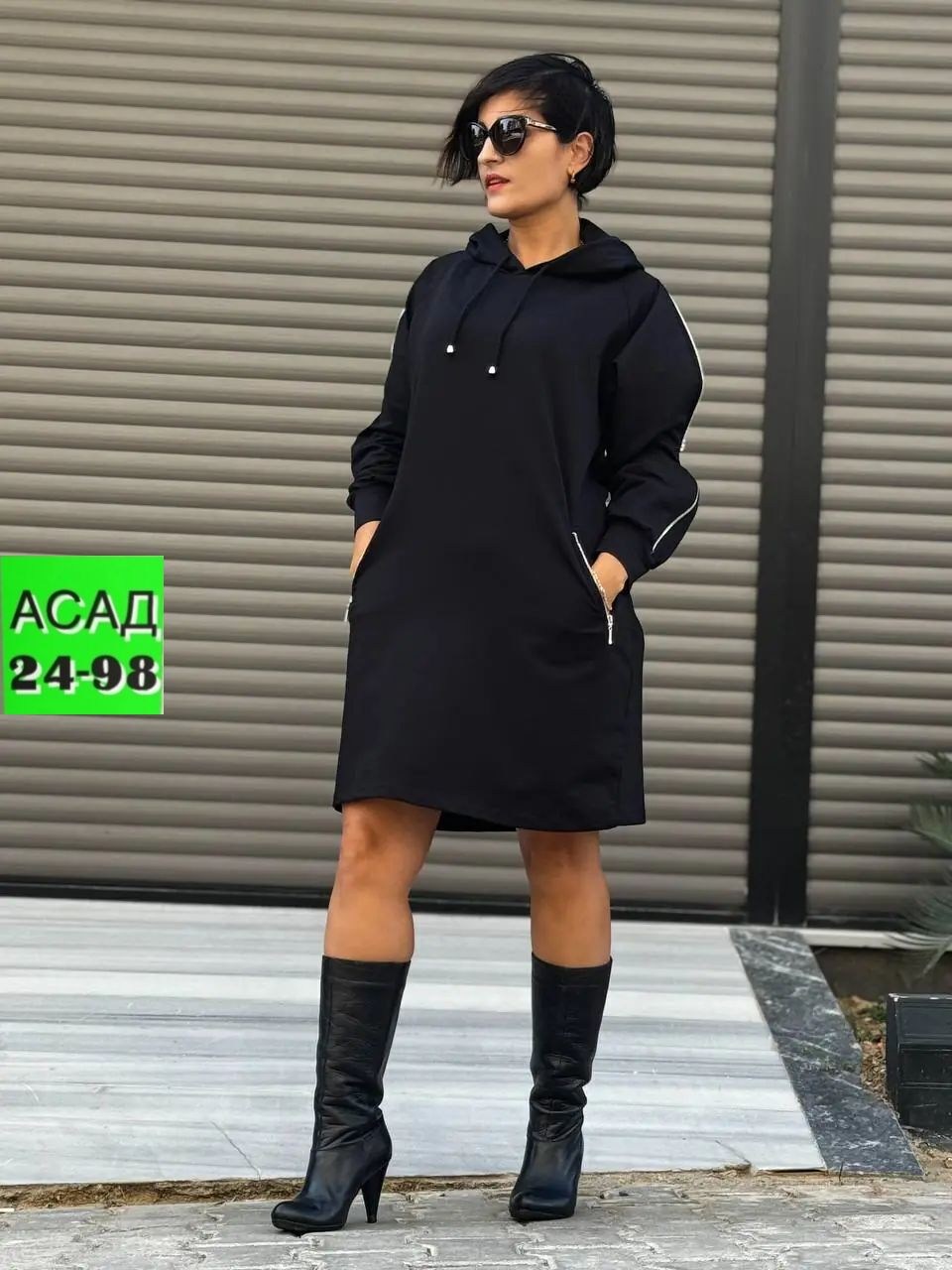 спортивное платье,платье женская,платье туника,платье стильное,платье с капюшоном