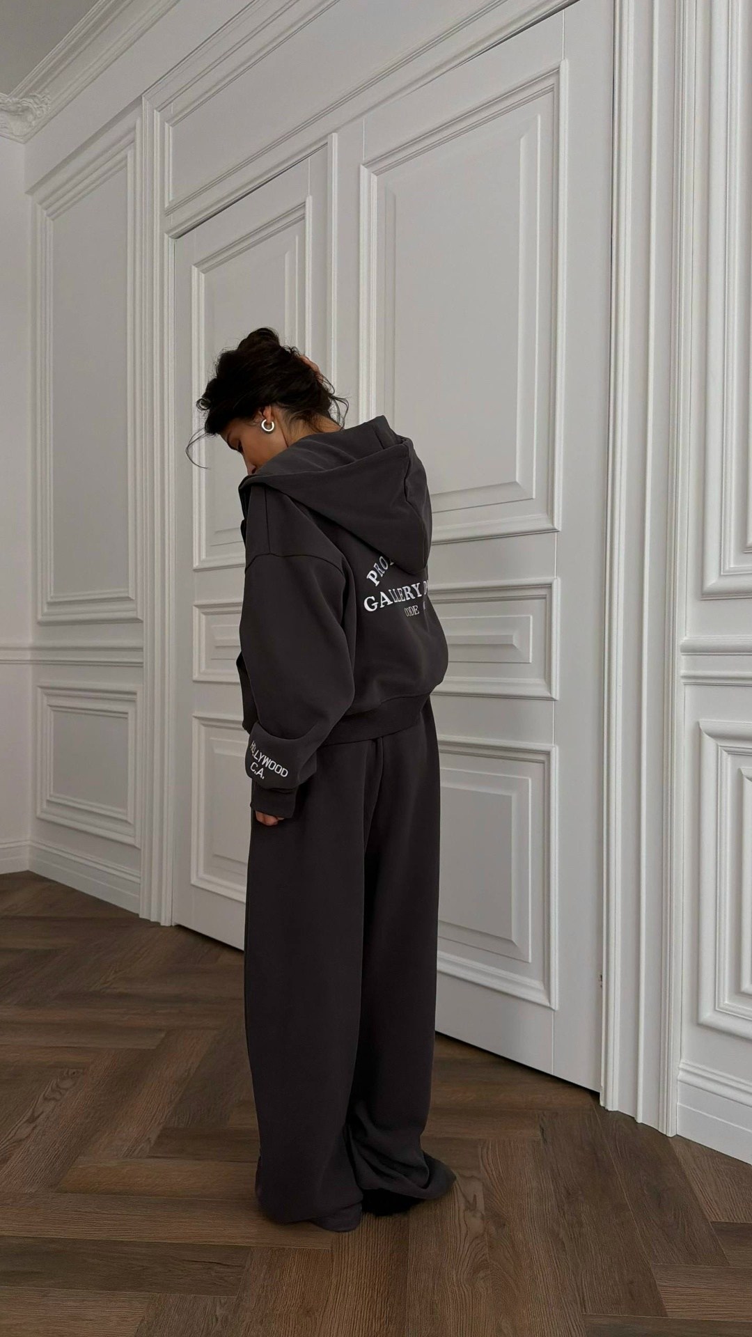 костюм женский,укороченное худи на молнии шоколадного цвета,костюм женский на флисе