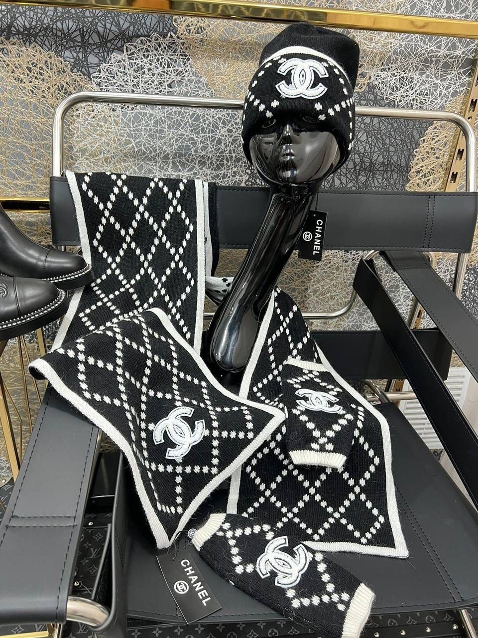 шарф chanel,брендовый женский платок chanel,брендовые платки шанель,шарфик шанель,комплект шарф