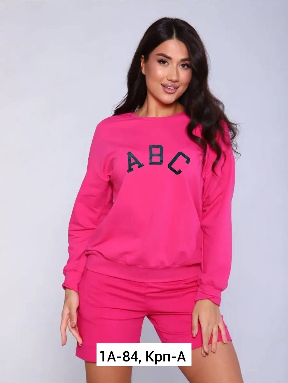 костюм lika dress спортивный,женский костюм с шортами,костюм женский,костюм женский (толстовка и шорты) mist, размер 40-42, голубой,костюм из футера женский с шортами