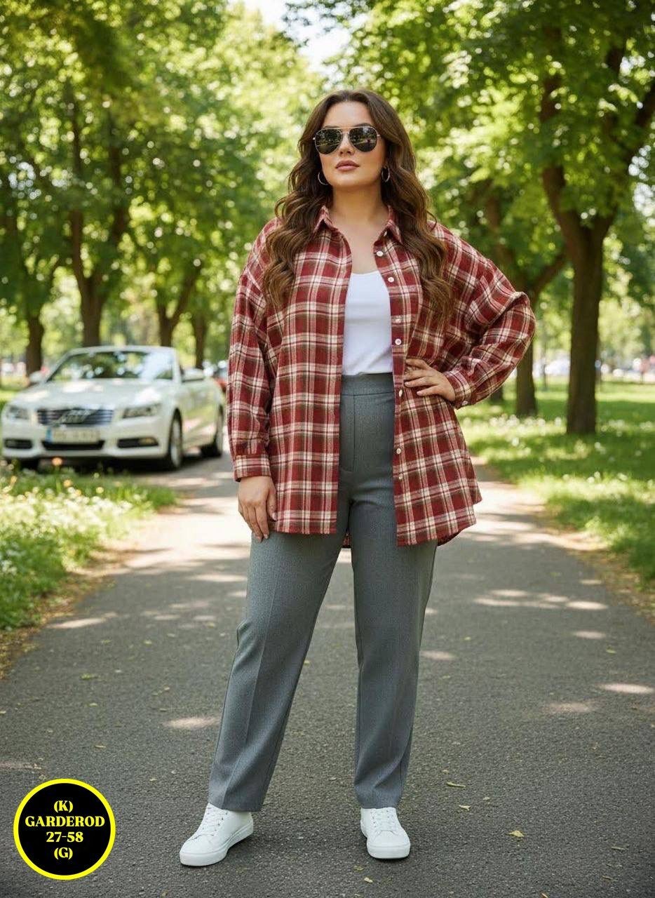 рубашка в клетку оверсайз divastyle 313691757,женская рубашка,костюм с рубашкой,повседневная рубашка,рубашка оверсайз в клетку