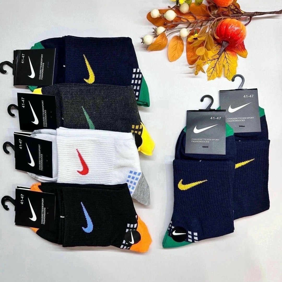 комплект носков мужских nike nop2_5 разноцветных 41-47,носки мужские спортивные,носки мужские 10 пар,носки мужские,носки найк 41-47