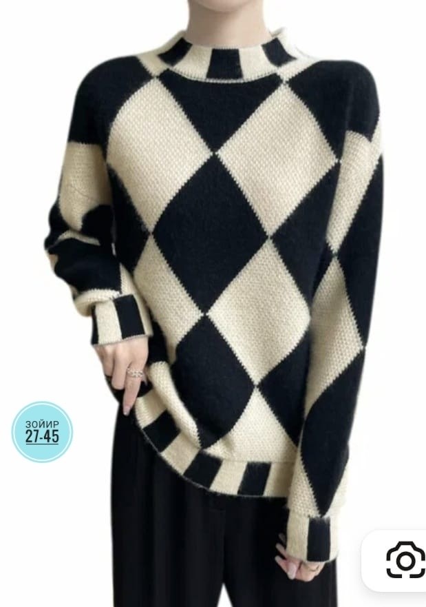 женский свитер,свитер в клетку,модный женский свитер,модные свитера,свитер пуловер