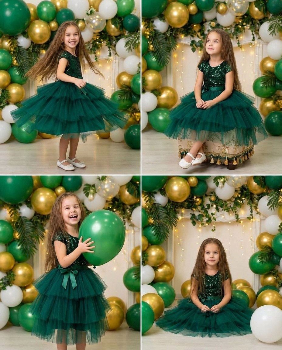 платье для девочки,изумрудное платье для девочки,платье праздничное для девочки,зеленое платье для девочки,новогоднее платье для девочки
