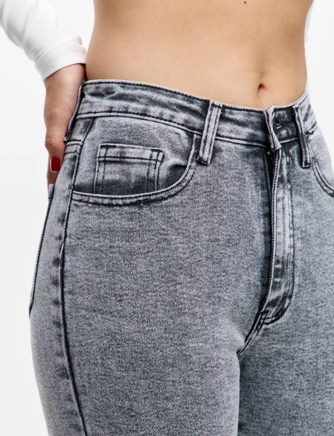 джинсы клеш женские,джинсы-клёш от колена miliner_moda,женские джинсы,джинсы клёш,серые джинсы клеш