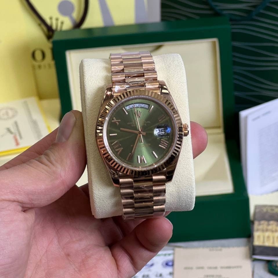 rolex day date 40,rolex day,rolex oyster,rolex day date,rolex day date rose gold olive dial