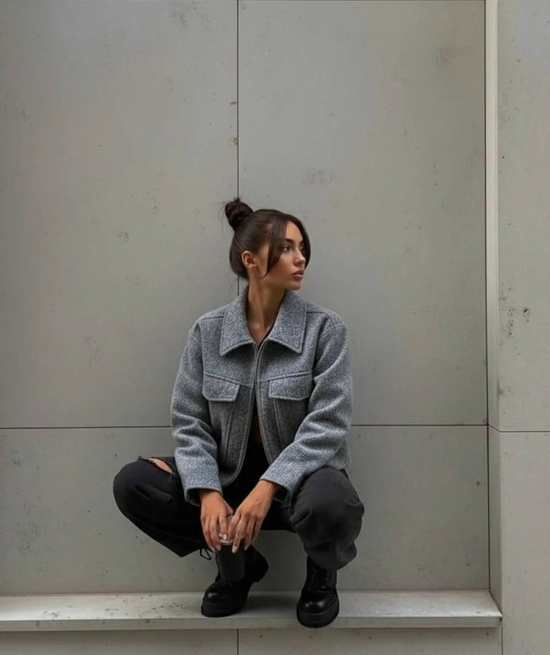 модный стиль,бомбер утепленный куртка оверсайз весна шерстяной deavia,куртка бомбер оверсайз aizashop,бомбер утепленный куртка оверсайз весна шерстяной deavia цвет серый,серый бомбер