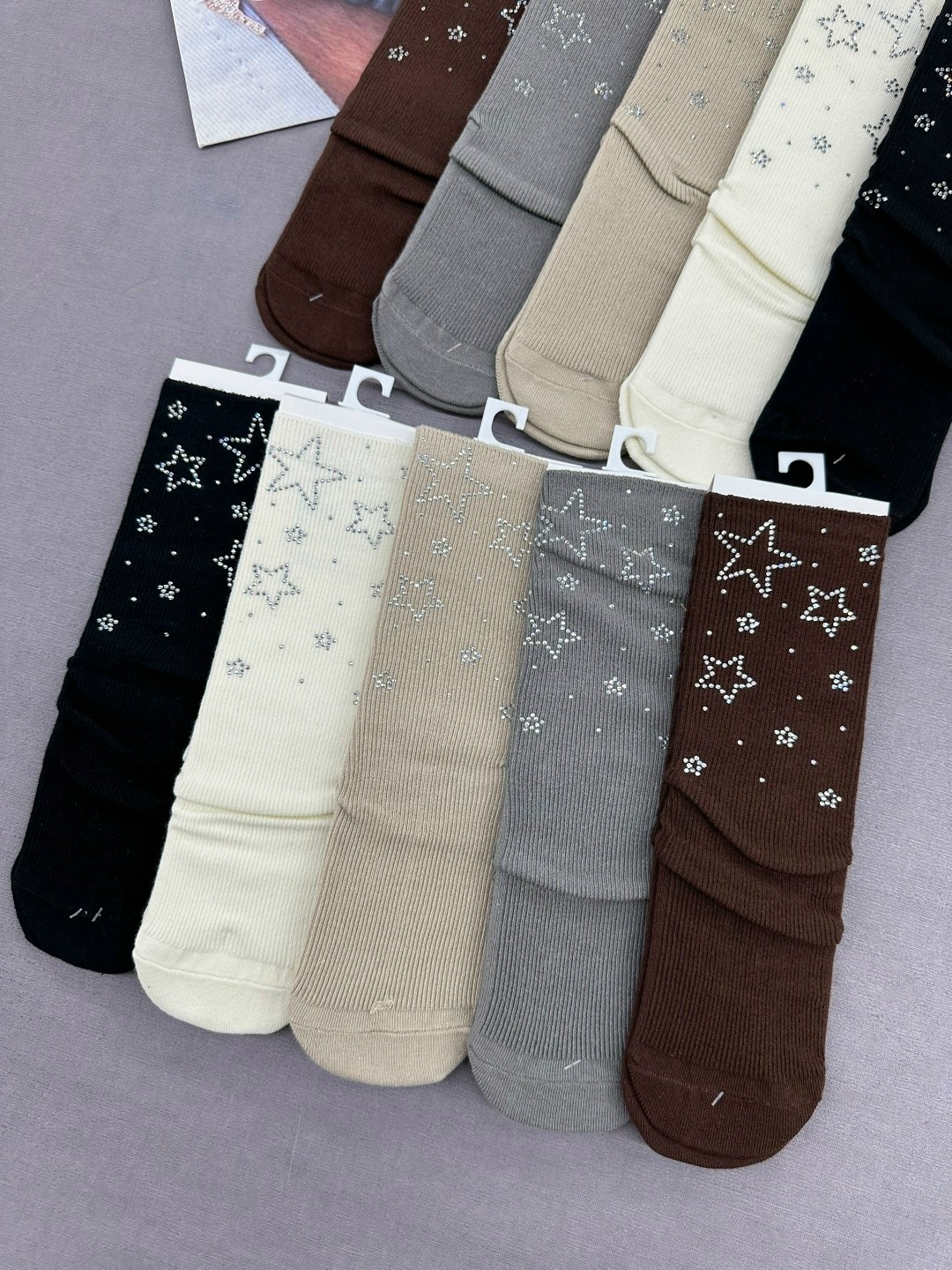 носки женские 10 пар разного цвета,женские носки,носки со стразами,носки женские 10 пар,носки женские стразы