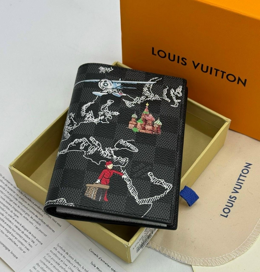 обложки для паспорта louis vuitton,обложка на паспорт луи виттон,louis vuitton визитница черный матовый,чехол на паспорт луи виттон,обложка для паспорта с узорами черно-серая louis vuitton bp-18205