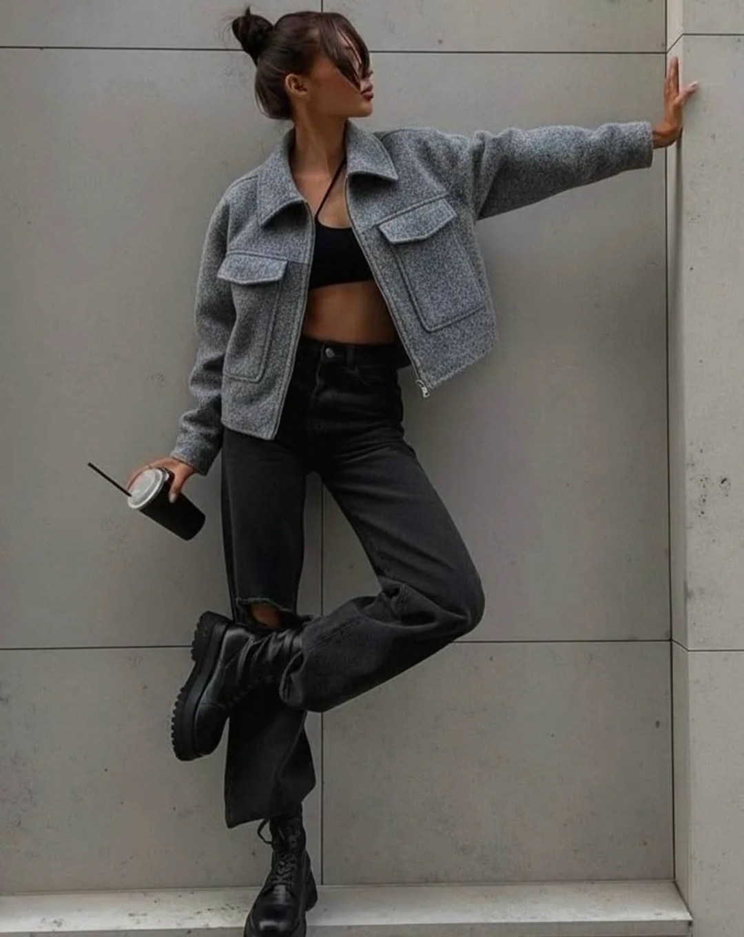 модный стиль,бомбер утепленный куртка оверсайз весна шерстяной deavia,куртка бомбер оверсайз aizashop,бомбер утепленный куртка оверсайз весна шерстяной deavia цвет серый,серый бомбер