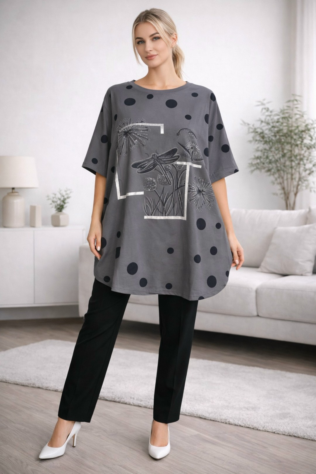 стильная блуза,туника нарядная,туника женская,туника с принтом,туника свободная