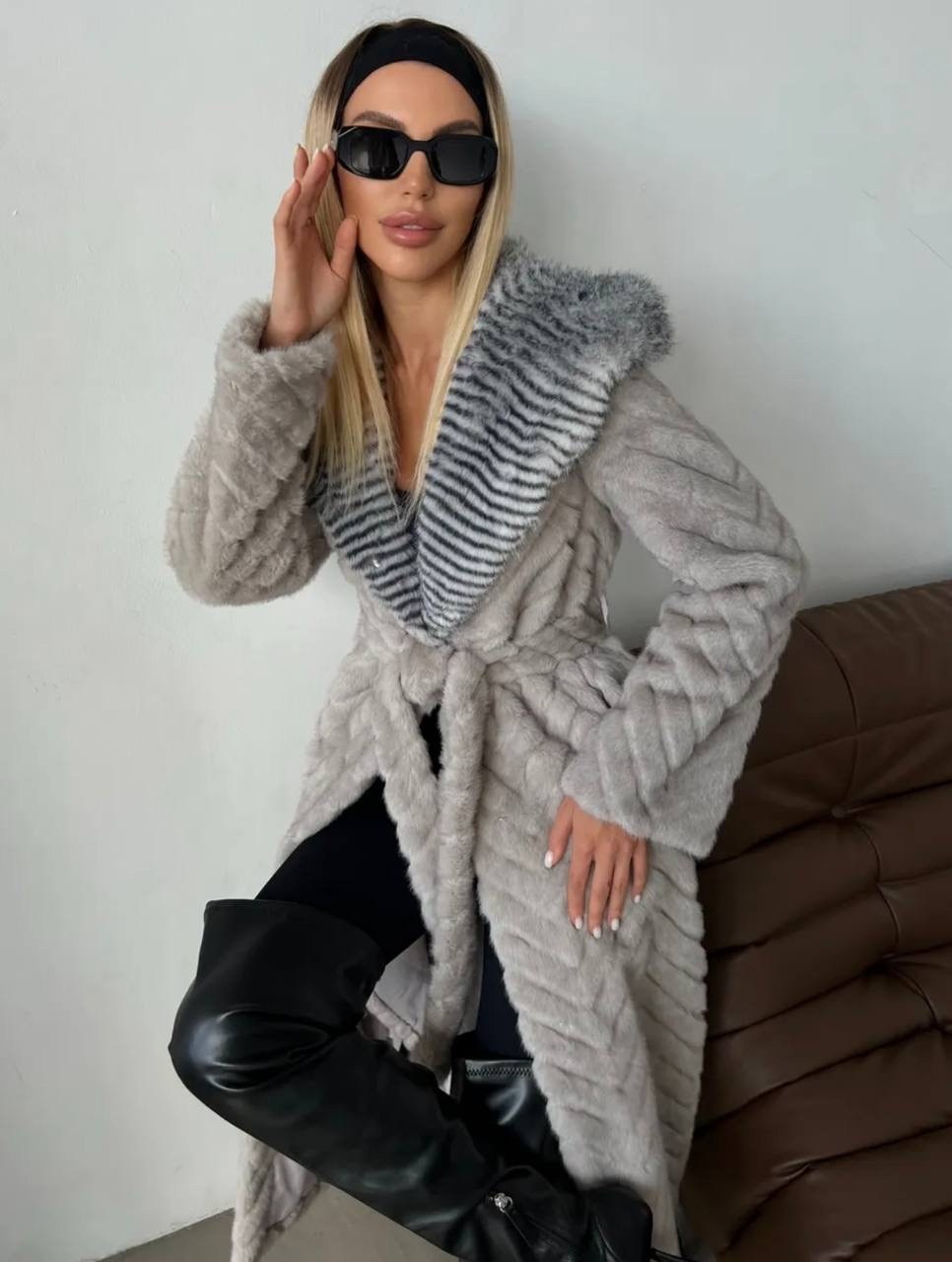 шуба длинная экомех серая 110см yana furs,шуба из качественного экомеха под норку,шуба женская,шуба искусственная,шуба