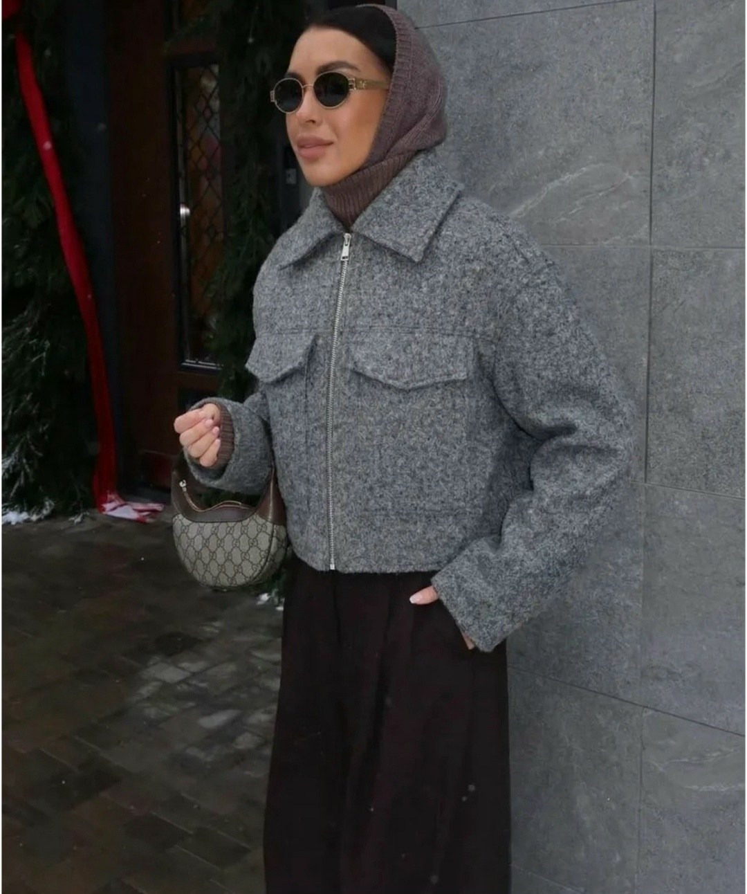 модный стиль,бомбер утепленный куртка оверсайз весна шерстяной deavia,куртка бомбер оверсайз aizashop,бомбер утепленный куртка оверсайз весна шерстяной deavia цвет серый,серый бомбер