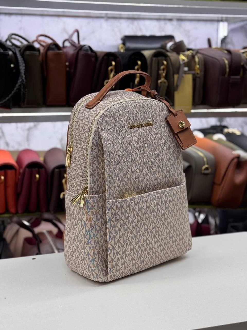 рюкзак michael kors,женский рюкзак michael kors,рюкзак женские,рюкзаки,коричневый женский рюкзак michael kors rhea мк