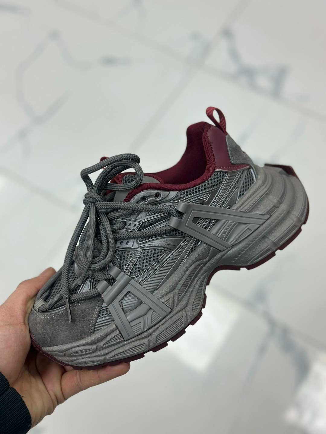 кроссовки balenciaga,кроссовки в стиле balenciaga copy 1:1,кроссовки balenciaga track.2 sneaker clear sole-grey серый,кроссовки баленсиага 3xl,баленсиага большие кроссовки