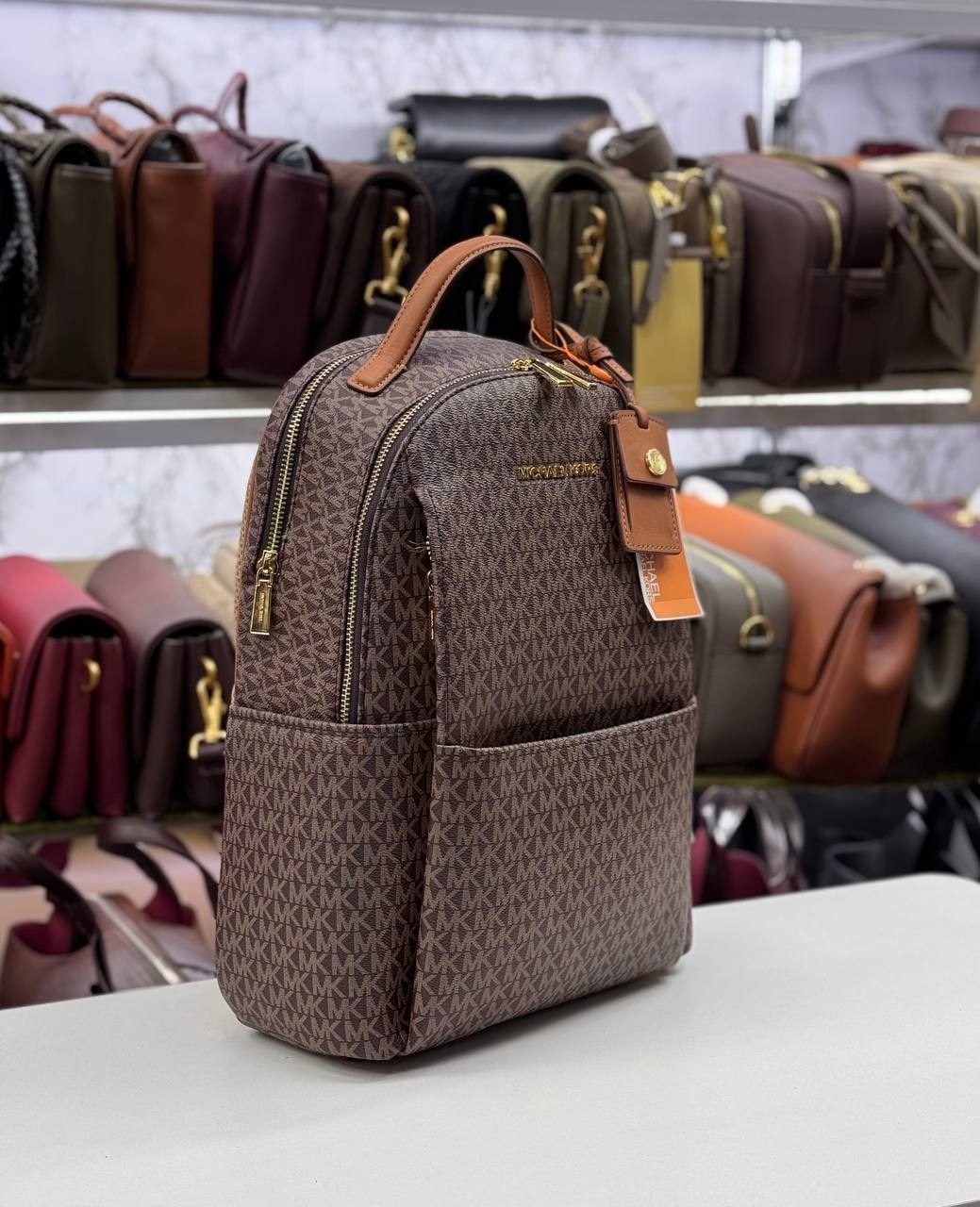 рюкзак michael kors,женский рюкзак michael kors,рюкзак женские,рюкзаки,коричневый женский рюкзак michael kors rhea мк