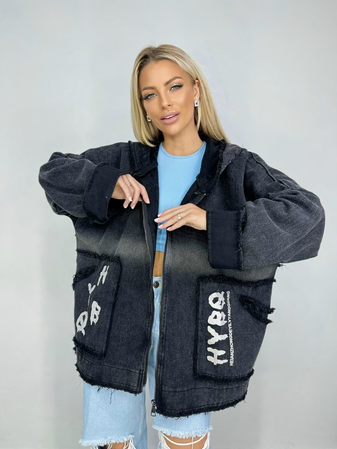 женские джинсовые куртки,джинсовая куртка,куртка джинсовая с капюшоном,куртка джинсовая оверсайз,джинсовая куртка удлиненная