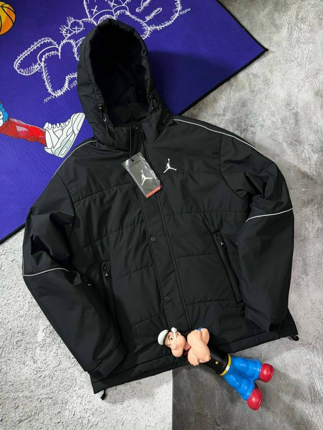 мужская куртка jordan essential puffer jacket (dq7349-010),куртка jordan essentials,куртка jordan,куртка jordan essential puffer jacket,essential puffer jacket jordan