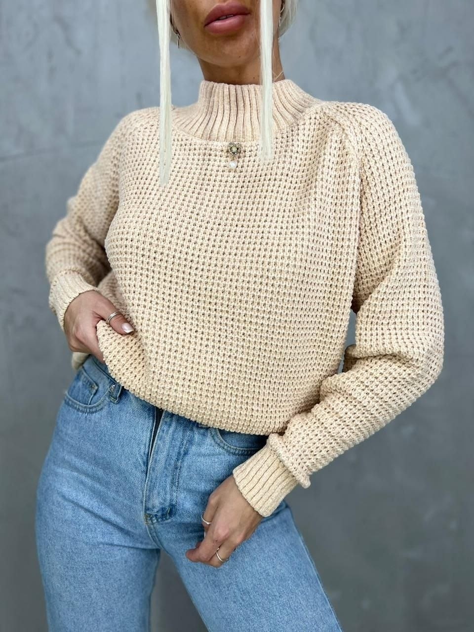 женский свитер,женский свитер вязаный,свитер оверсайз вязаный с горлом,вязаные свитера,свитер