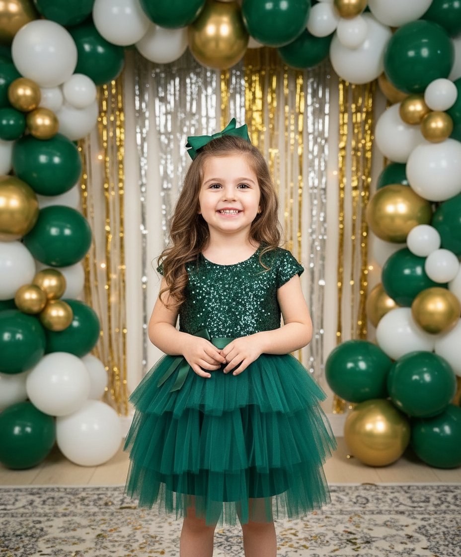 платье для девочки,изумрудное платье для девочки,платье праздничное для девочки,зеленое платье для девочки,новогоднее платье для девочки